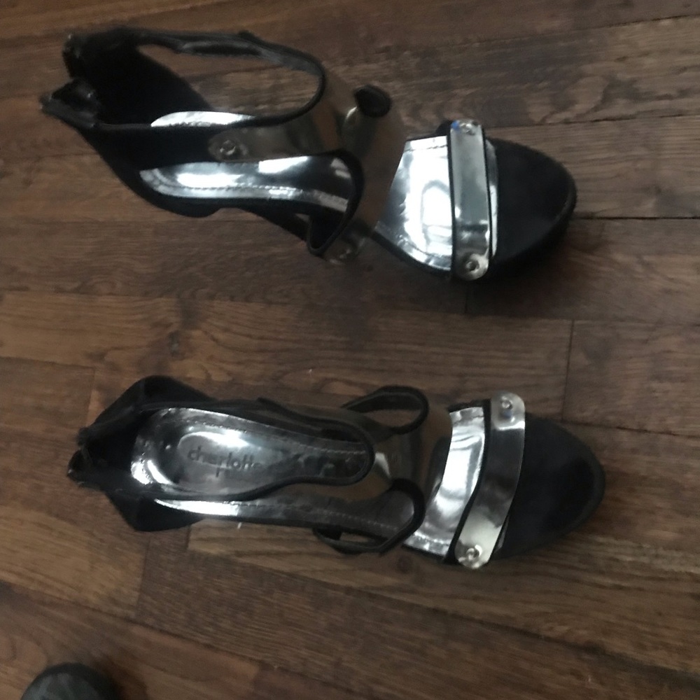 Black and Silver heels